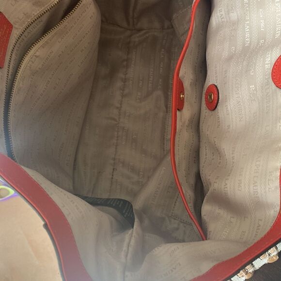 Euc Ralph Lauren bag red/ orange color - Picture 4 of 12